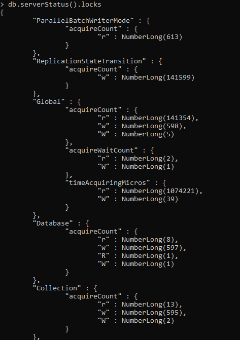 mongodb configuration - locks